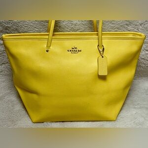 Coach City Tote Yellow Bag